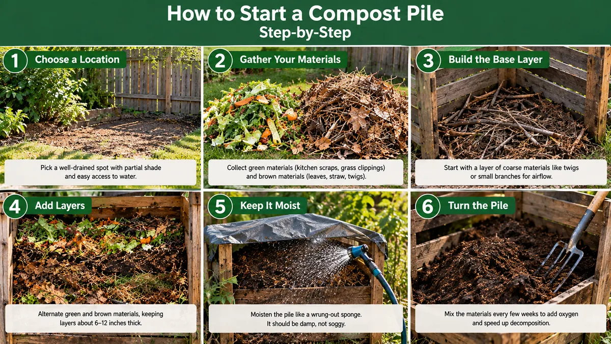 How to Start a Compost Pile Step by Step